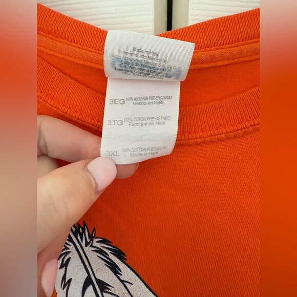 Gildan University of Illinois Fighting Illini Chief Feather Orange T-Shirt 3XL - Picture 4 of 6